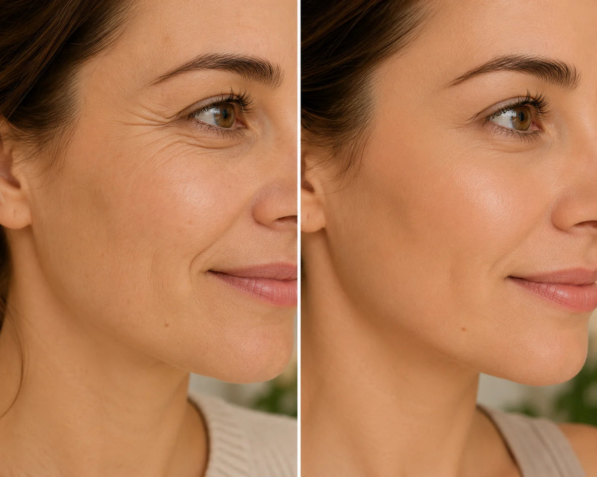 Rostro antes y después