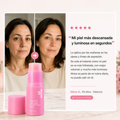 Antes y después con la reseña de una clienta