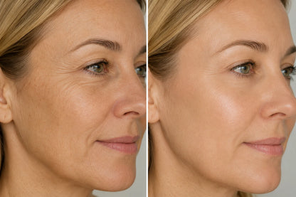Rostro antes y después